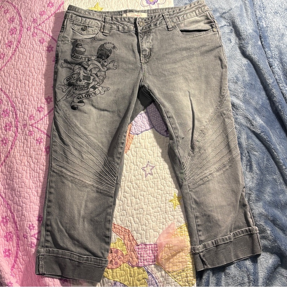 Y2K Ed hardy capris